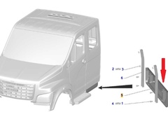 Надставка боковины кабины ГАЗон NEXT С42R315401403