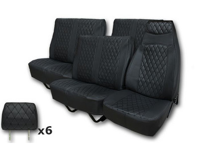 Чехлы автомобильные Газель NEXT 7 мест черный экокожа GN90010720109