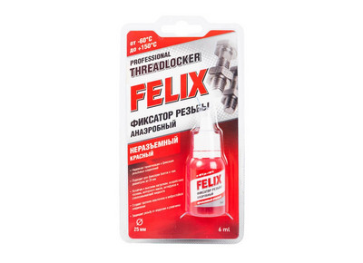 Клей фиксатор резьбы FELIX 6мл красный 411040115