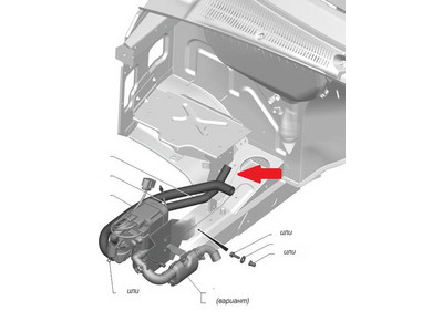 Патрубок к подогревателю Газель FOTON 25 G21 А65R528120036