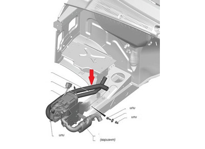 Патрубок к подогревателю Газель FOTON 25 G21 А21R228120030